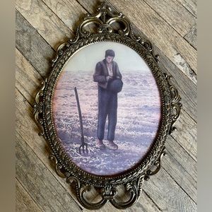Vintage antique convex bubble frame